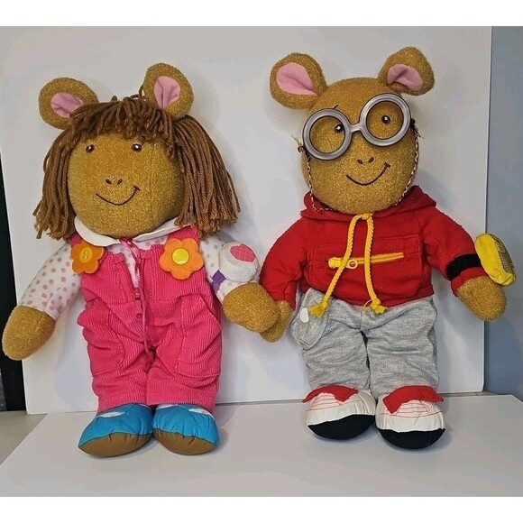 Arthur & D.W. Playskool Dress Me Plush Stuffed Animal 1996vintage RARE VTG